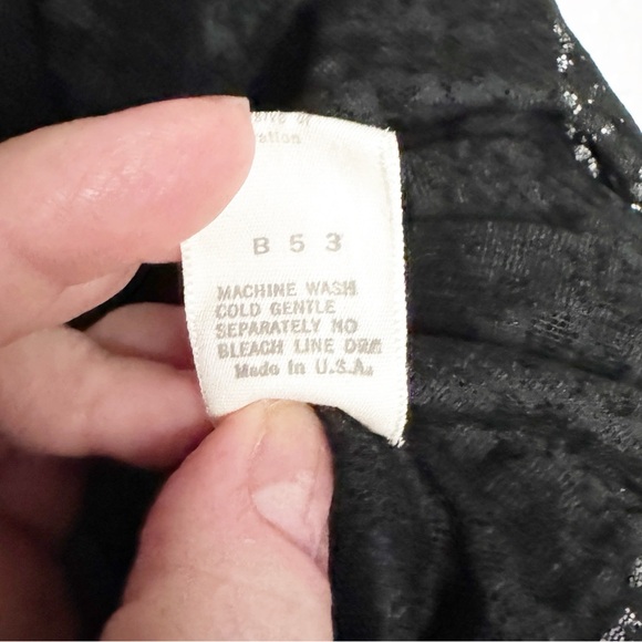 GOSSARD ARTEMIS VINTAGE BLACK LACE NIGHTIE SZ S - Picture 6 of 9